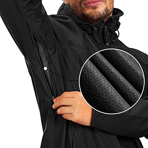 33,000ft Men's Waterproof Jacket Lightweight Packable Outdoor Rain Coats — view 4