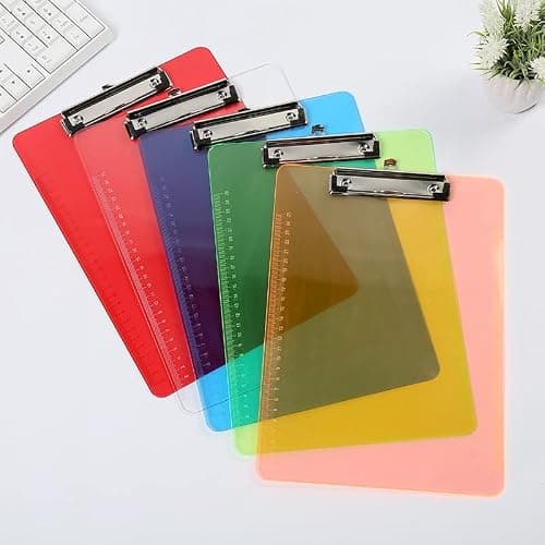 Sijihua Clipboard Folder Board Office Folder with Heavy Duty Clip (1 Packs) A4 Transparent Green
