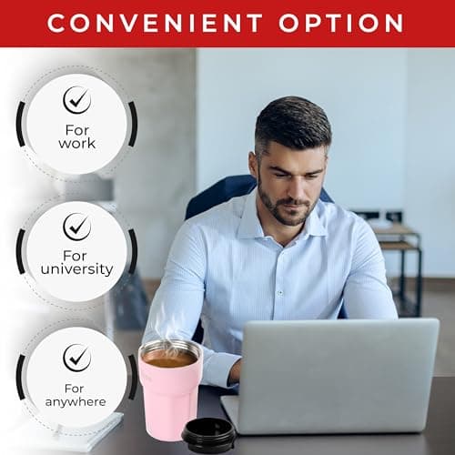 OTTO KONING Travel Mug 350ml (12oz) - Leakproof Insulated Coffee Cup — view 4