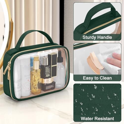 Clear Toiletry Bag - 2 Pack TSA Approved Clear Makeup Bags for Travel — view 5