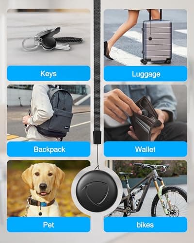 Smart Tracker Tag Item Finders - 2 Pack Smart Tag Bluetooth Key Finder Compatible with Apple Find My (IOS Only), GPS Trackers Devices for Wallets, Bike,Suitcases, Luggages, Bags, Tracking Device — view 6