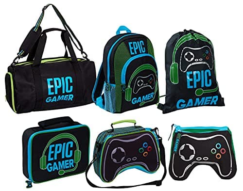 Epic Gamer Drawstring Trainer Gym Bag Kids Teens Adults Travel School PE Kit Sports Swim Bag — view 5