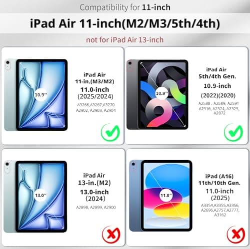 EasyAcc Case for iPad Air M4/M3/M2 11 inch+ Pencil Holder, Sea Blue — view 2