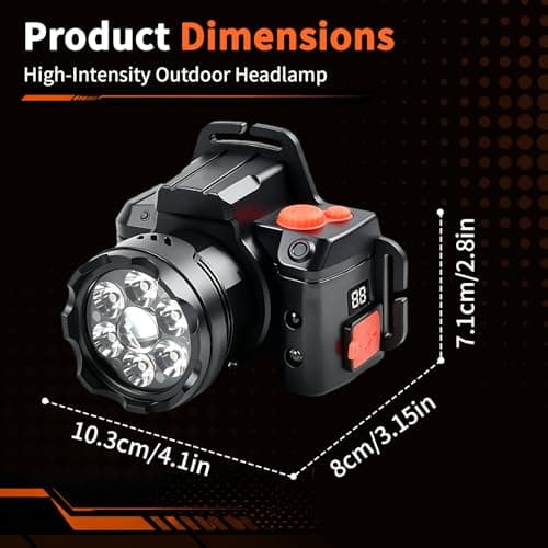 ANGEL RUILA 10 Pack LED Headlamp Motion Sensor Super Bright 5 Modes — view 2