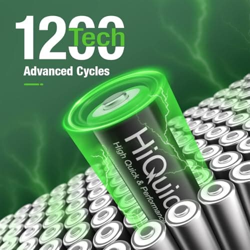 HiQuick 16 Pack AA AAA Rechargeable NiMH Batteries Set,1200 Cycles — view 3
