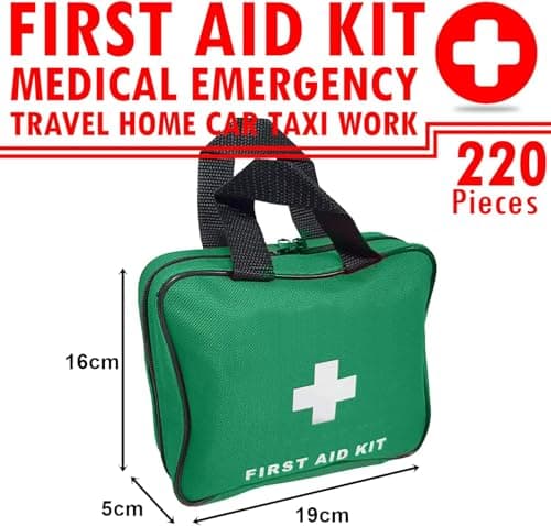 First Aid Kit – Emergency First Aid Refill Reflective Bag with Eyewash, Ice Packs & Emergency Blanket, Safety Essentials for Travel, Car, Home, Camping, Work, Indoor Outdoor Jumbo First Aid — view 3