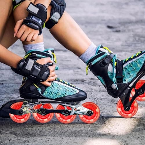 BENLIUDH Inline Skate Wheels With Bearings, 3 Inch Roller Blade 76mm Outdoor and Indoor Clear Wheels for Office Chairs, Luggage (4 Pack, Red) — view 6
