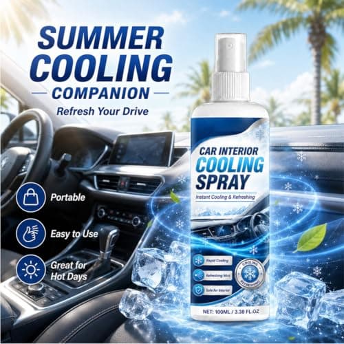 Cooling Mist Spray, Cooling Spray for Car, Instant Heat Relief, Air Refresh Cooling Spray for Quick Cooldown for Long Driving Commuting Travel Road Trip (B) — view 5