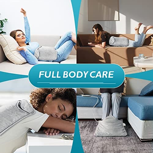 Cuplu 40x40 Electric Foot Warmer, Auto Shut Off - Washable Electric Feet with 6 Heat Levels 4 Timers, Warmer Fast Heating Pad Cushion for Foot, Back and Full Body for Women Men(Gray) — view 5