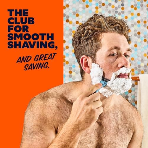 Dollar Shave Club | Travel Shaving Kit | 4 Swift Rinse Refill Cartridges, 1 Handle (Blue) and 1 Razor Cover — view 4