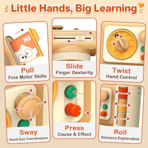 Baby Pretend Camera Sensory Toys, Montessori Toys for 1 Year Old Girl Gifts — view 2