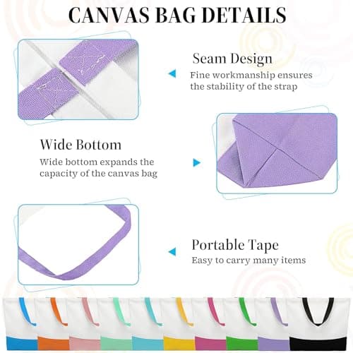 20 Pack Sublimation Blank Tote Bags, 10 Large Tote Bag and 10 Cosmetic Bags — view 6