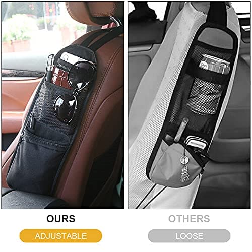URAQT Upgrade Section Organizer - Car Seat Storage Bag with 3 Pockets, Multi-Pocket Drink Holder, Suitable for Cars, Trucks, SUV, Gaming Chairs, Etc — view 6