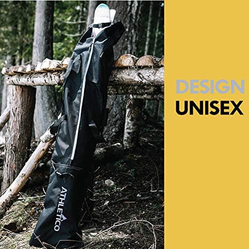 Athletico Two-Piece Ski and Boot Bag Combo | Store & Transport Skis Up to 200 CM and Boots Up To Size 13 | Includes 1 Ski Bag & 1 Ski Boot Bag (Black) — view 6