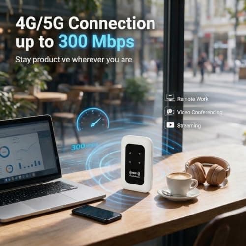 5G Portable WiFi 6 MiFi Hotspot,Mobile WiFi Router 5G,Unlocked SIM Slot — view 2