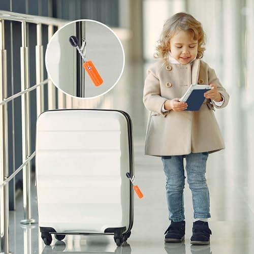 OW-Travel Suitcase Locks with Keys, TSA Approved Luggage Padlocks, Orange 2 — view 2