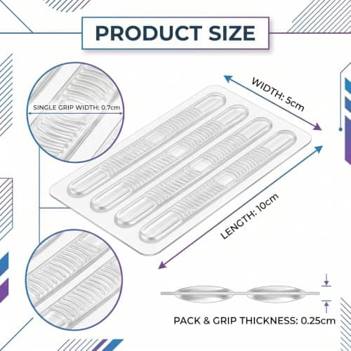 Anti Slip Slingback Heel Grips to Stop Straps Slipping, Clear Invisible Silicone Cushioning Tape for Ladies Sandals High Heels, Shoe Strap Protector Strips Against Rubbing, 4 Pack — view 2
