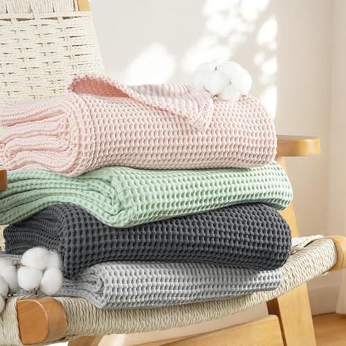 Exclusivo Mezcla 100% Cotton Muslin Double Size Blanket for Bed, Dark Grey — view 3