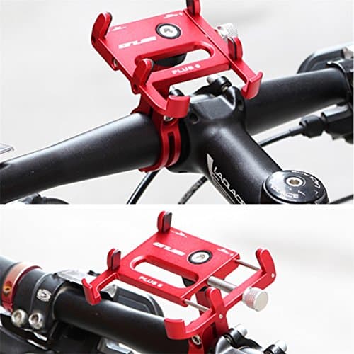 GUB Bicycle Phone Mount - Aluminum Bike Phone Mount Holder Universal Adjustable Handlebar Cell Phone Holder For iPhone X 5 6 7 8 Plus Samsung LG,Holds Phones Up To 3.5" Wide (black P6) — view 5