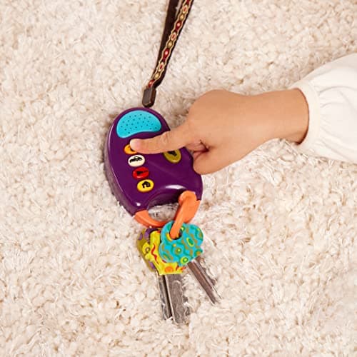 B. toys Toy Car FunKeys with Lights and Sounds, Purple, Pretend Play — view 3