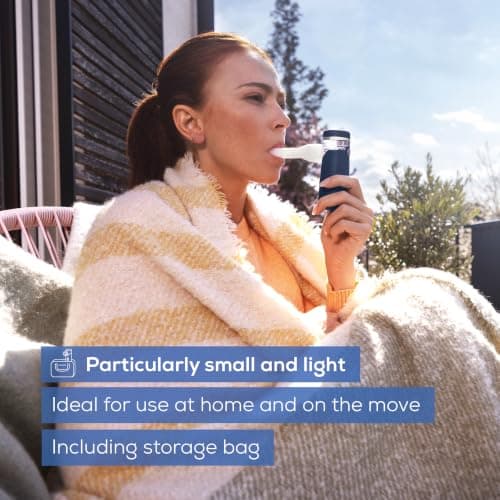 Beurer IH 49 Nebuliser, Portable Inhalation Device for Children and Adults, for colds, Asthma and Other Respiratory Diseases, Rechargeable Battery, Especially Quiet, with Storage Bag — view 2