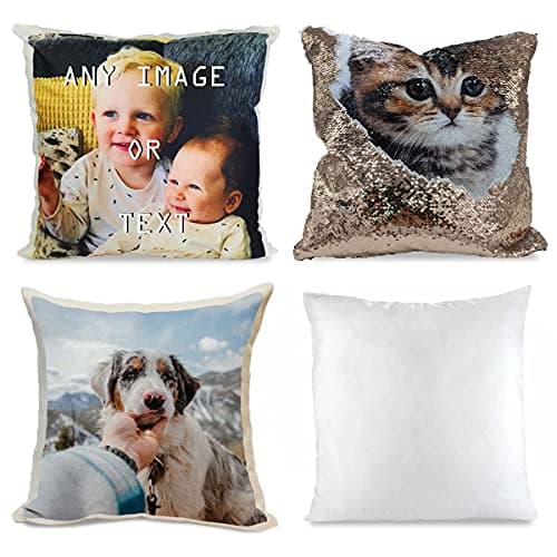 Hippowarehouse Personalised Cushion Any Image Personalized (VARIOUS OPTIONS AVAILABLE) | Pillow, Keepsake Cushion Cover, Infill, Valentine's & Christmas Gift — view 5