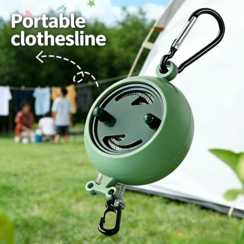 Retractable Clothesline Portable Travel Drying Rope 78in(brown) — view 4