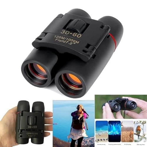 30x60 Compact Folding Binoculars, Folding Telescope With Clean Cloth and Carry Case for Adults, Outdoor, Travel, Birding, Birdwatching, Hiking, Sightseeing — view 2