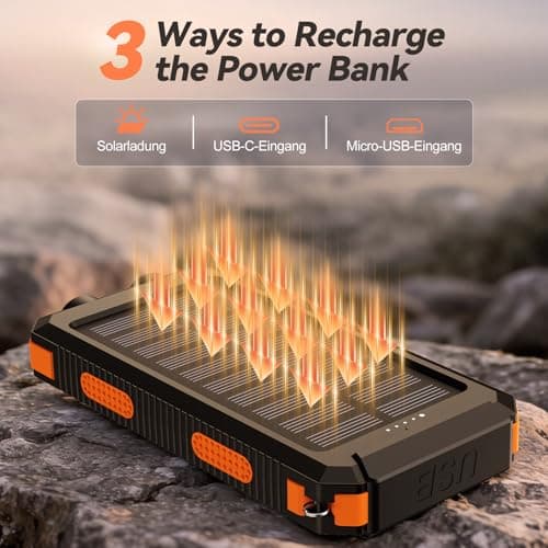 Vikeri Solar Power Bank 26800mAh, Portable Fast Charging — view 3