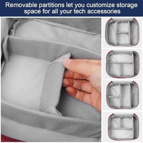 OFFCUP Travel Cable Organiser Bag, Portable Bag Electronics Organizer — view 5