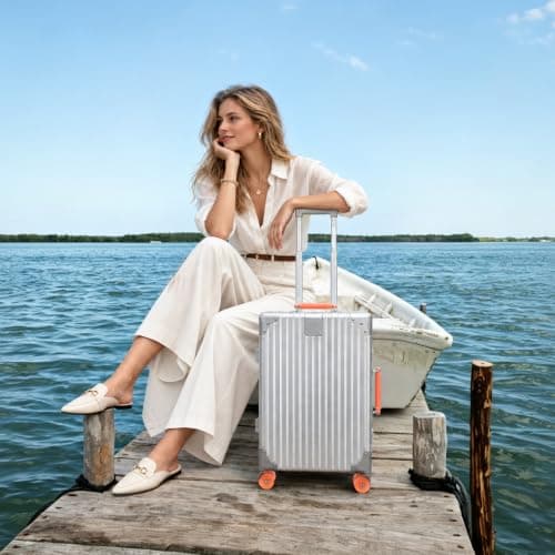 AIWEINY All Aluminium Hard Shell Cabin Suitcase Carry On Luggage — view 6