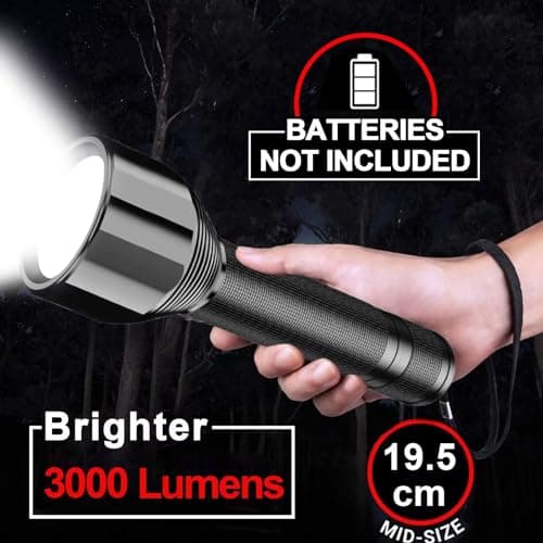 REHKITTZ LED Torch, 3000 Lumens, Super Bright and Zoomable — view 2