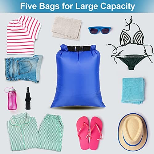 ZAVAREA Waterproof Dry Bag Set,5 Pack,1.5L-6L,Lightweight,Multicolor — view 4