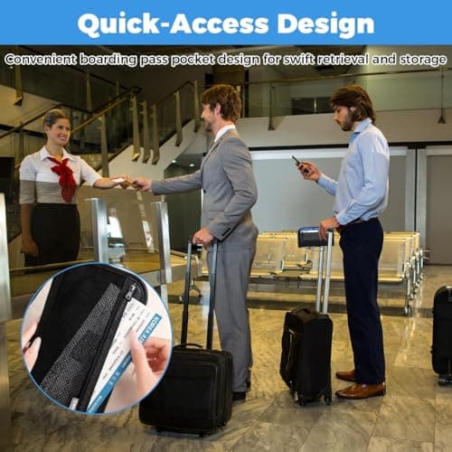 Passport Holder Travel Wallet for 2 Passports 25x14 cm RFID Card Holder — view 5