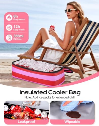 CIRYCASE Beach Bag with Cooler, 54L Extra Large Beach Bags for Women — view 5