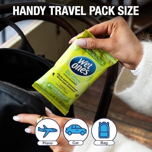 Wet Ones Be Zingy - Antibacterial Biodegradable Hand Wipes - 144 Wipes — view 5