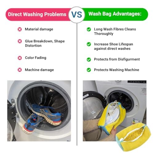 Trainers Wash Bag - Protect Your Trainers & Washing Machine - Durable Wash Bag for Trainers, Shoes & Delicates - Fits Shoe Sizes 7-11 (38-46cm) — view 2