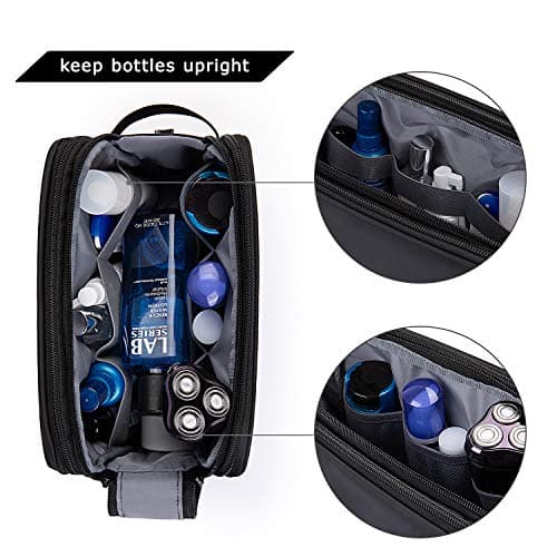 BAGSMART Men's Wash Bag, Large Capacity Travel Toiletry Bag & Wet Pocket — view 6