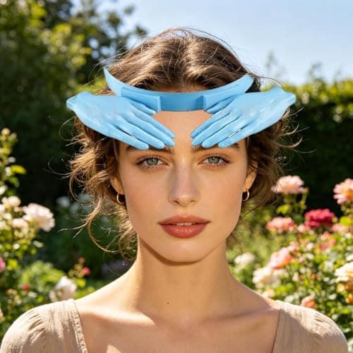 Beach Hats for Women, Lightweight Headwear as Joke Props | Funny Hand Shaped Sun Hat - for Summer Holidays, Travel Trips, Fishing, Golf, Hiking, Gardening, Swimming Pool, Outdoor Sp, blue — view 2