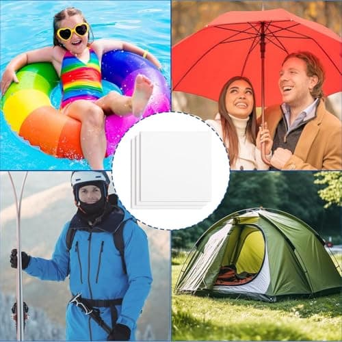 JFGDVW 6 PCS Inflatable Patch Repair Kit, Self Adhesive Waterproof Puncture Repair Patches, Pool Repair Patch, for Inflatable Pool, Swimming Ring(Transparent) — view 4