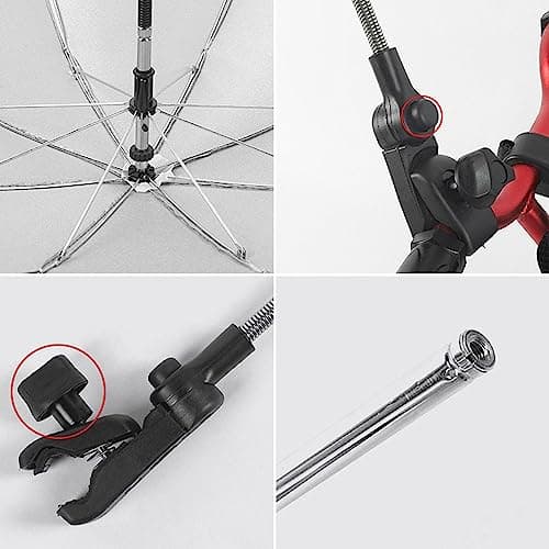 Bu-ggy Parasol with Clip on Fixing Device - 360° UV Protection, Waterproof Universal Baby Pram Umbrella for Pushchair Strollers — view 6