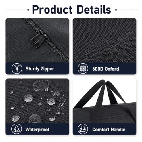 31.5 Inch Tripod Carrying Case, 3 Pack Sports Duffel Luggage Bag with Dual Handles 600D Oxford Large Equipment Storage Bags for Fishing Tent Umbrella Lights Cameras Microphone and Music Stands — view 5