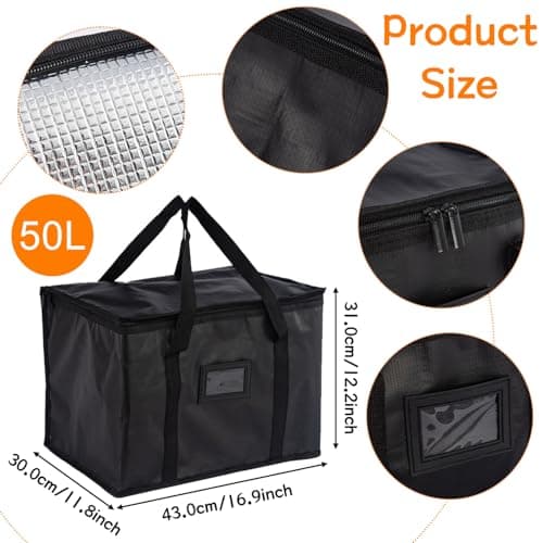 GwaOery Soft Cooler Bag 50L Insulated Picnic Thermal Food Delivery Bag — view 2
