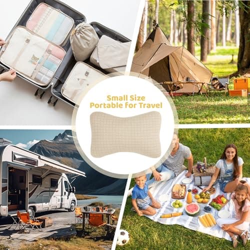 vocheer Small Pillow with Removable Cover, 28*17 cm Tiny Travel Pillow 1PC — view 5