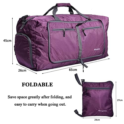 ehsbuy 60L Foldable Travel Duffle Bags for Men Women Large Holdall Waterproof Overnight Weekend Bags for Gym Luggage — view 2