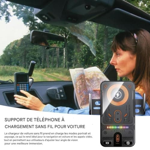 2026 New Wireless Phone Charger Mount For Car, Auto Clamping Car Phone Holder, 15W Fast Charging Air Vent Automobile Cradles For Music Control Video Streaming Daily Commuting Weekend Getaway — view 3