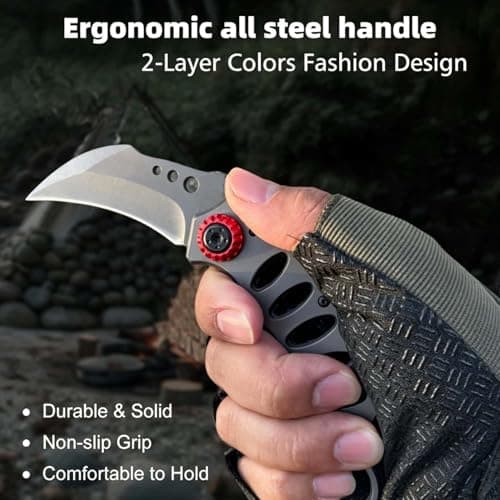 1 Pieces Folding Tool, Multi Tool with Cutting Function, Ergonomic Stainless Steel Foldable Multifunctional Cutting Tool,Pocket Gadgets for Men Outdoor, Camping, Hiking — view 3