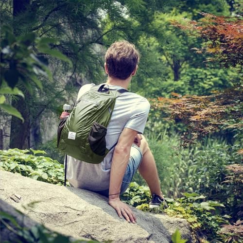 Naturehike 18L Packable Backpack - 110g Ultra Lightweight Foldable Daypack, PU2000mm Waterproof 30D Nylon Compact Hiking Rucksack for Travel Camping Outdoor(Green) — view 6