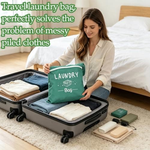 3-Pack Travel Laundry Bags, Waterproof Wet Bags for Clothes — view 6