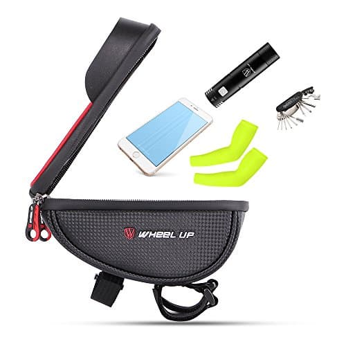 XPhonew Bike Handlebar Bag, Bicycle Phone Mount, Waterproof Cycling Frame Top Tube Pouch Pannier Bike Phone Holder Stand for iPhone 16 15 14 13 12 11 Pro Max XS 8 Plus Samsung Smartphones up to 6.5'' — view 3